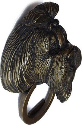 Vintage Dog Knocker - Solid Brass Door Antique Shih Tzu Breed