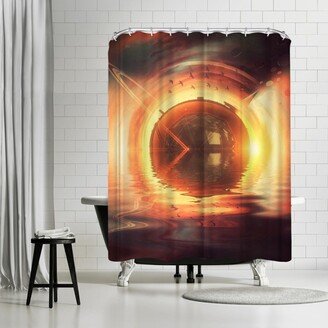 71 x 74 Shower Curtain, sytyrnyylya by Spires