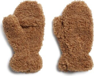 Faux-Shearling Mittens