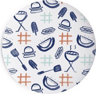 Salad Plates: Summer Cookout Salad Plate, Blue