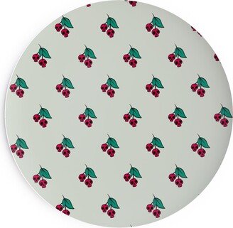 Salad Plates: Skull Cherries Salad Plate, Multicolor