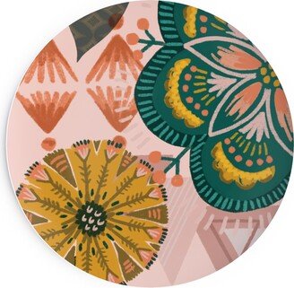 Salad Plates: Boho Tropical - Floral - Pink Salad Plate, Multicolor