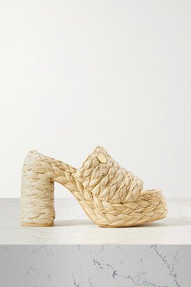 Net Sustain Skyla Raffia Platform Mules - Neutrals