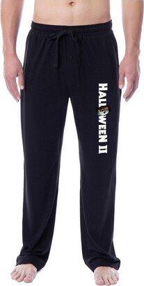 Halloween II Mens' Film Movie Logo Michael Myers Sleep Pajama Pants (Medium) Black