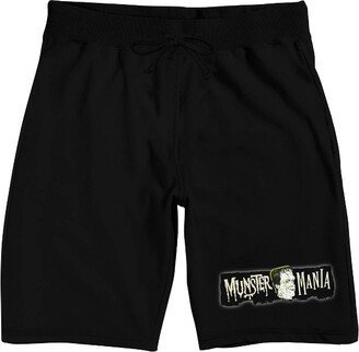 The Munsters Munster Mania Men's Black Sleep Pajama Shorts-Medium