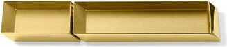 Ghidini 1961 Axonometry - Pen&cards Desk Trays Set Polished Brass