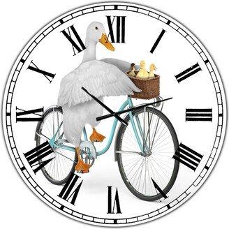 Designart Riding Bikes Large Modern Wall Clock - 36 x 36