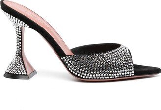 Caroline 100mm crystal-embellished mules