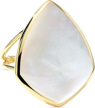 Polished Rock Candy 18K Yellow Gold & Mother-Of-Pearl Ring