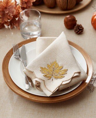 Happy Fall Leaves Cutwork Napkins Set of 4