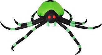 Haunted Hill Farm Inflatable Striped Illuminated Spider