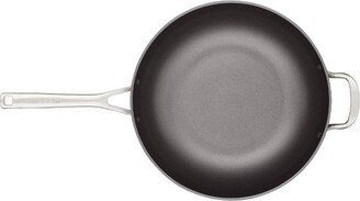 12.25 Nonstick Hard Anodized Induction Stir Fry Pan / Wok with Helper Handle Matte Black