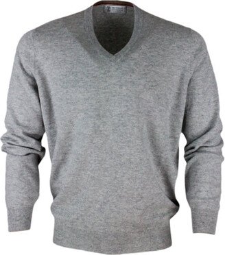 Cashmere V-neck Sweater-AM