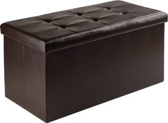 Ashford Ottoman with Accent Stools - Faux Leather - Espresso