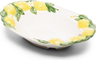 Lemon ceramic serving plate