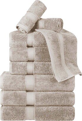 Egyptian Cotton 9Pc Plush Heavyweight Absorbent Luxury Soft Towel Set-AH