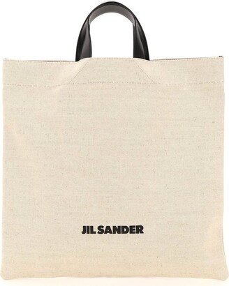 Logo Printed Top Handle Tote Bag-AA