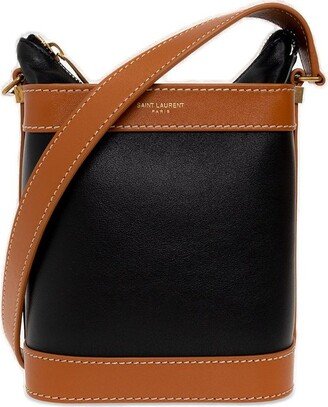 Two-Tone Zipped Bucket Bag