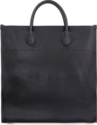 Logo Embossed Top Handle Bag-AD