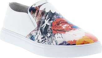 Men's Buddy Floral-Print Leather Slip-On Sneakers