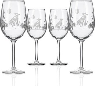 Heron White Wine 12Oz- Set Of 4 Glasses
