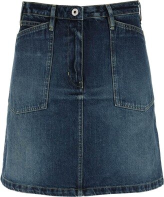 Flared Denim Skirt-AA