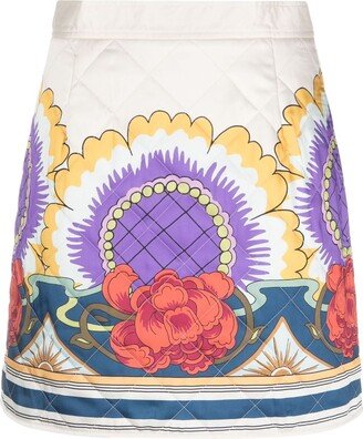 Edie floral-print miniskirt