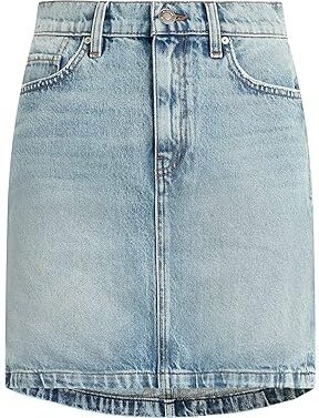 Curved Hem Miniskirt (Sterling) Women's Skirt