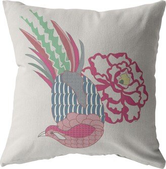 Amrita Sen Designs Amrita Sen Hiding Peacock Indoor Outdoor Pillow Zip