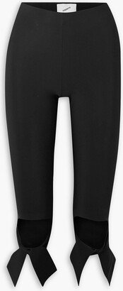 Cropped stretch-jersey leggings