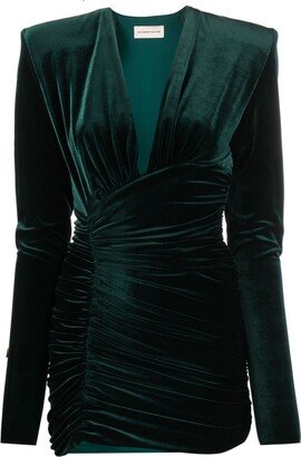 Draped Velvet Minidress