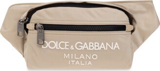 Belt Bag With Logo - Beige