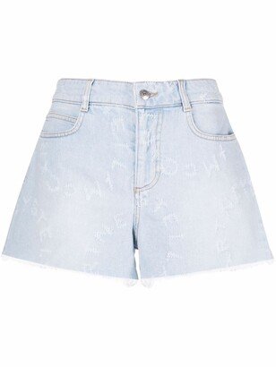 Stella Logo denim shorts