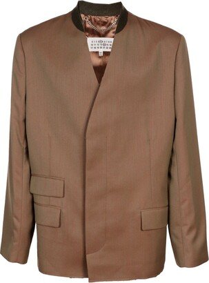 Mandarin-Collar Blazer