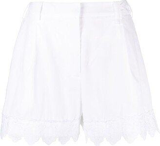Lace-Trim Cotton Shorts