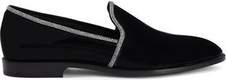 Ariees crystal-embellished leather loafers