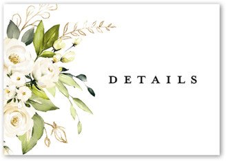 Enclosure Cards: Bright Bouquet Wedding Enclosure Card, White, Matte, Signature Smooth Cardstock, Square