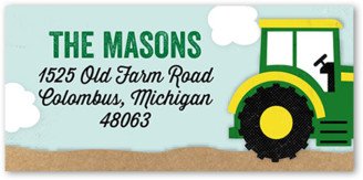 Address Labels: Fantastic Farming Address Label, Blue, Matte