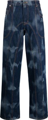 Blue Signature Wide-Leg Jeans