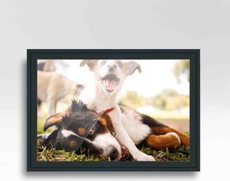 CustomPictureFrames.com 15x27 Blue Picture Frame - Wood Picture Frame Complete with UV