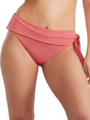 Birdsong Women's Rose Sash Fold-Over Bikini Bottom - S20237-ROSE 3XL Rose