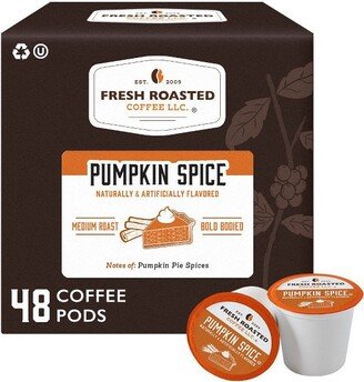 Fresh Roasted Coffee - Pumpkin Spice Flavored Medium Roast Single Serve Pods - 48CT