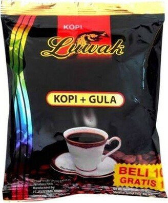 Luwak Kopi Plus Gula Sachet | Coffee Sugar, 25 Gr | Pack Of 10