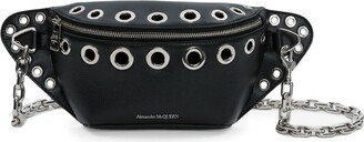 Biker punch-holes belt bag