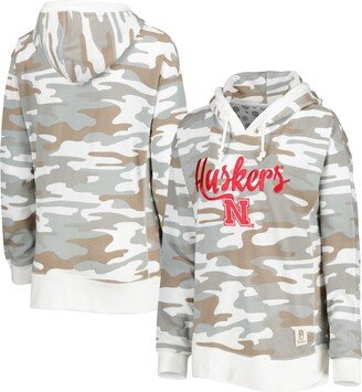 Women's Pressbox Camo Nebraska Huskers San Pablo Pullover Hoodie