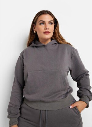 Rebdolls Women's Keegan Terry Cropped Hooded Sweatshirt