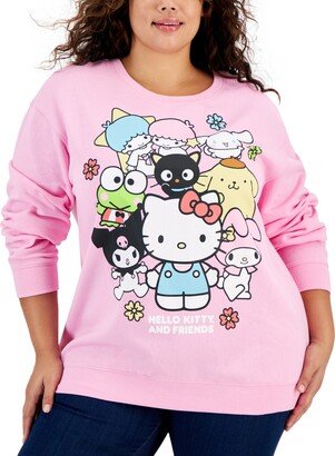 Love Tribe Trendy Plus Size Hello Kitty Crewneck Sweatshirt
