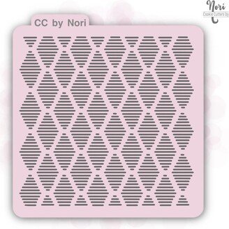 Boho Diamond Pattern Background Stencil - Cookie Cutters By Nori Cnp0020