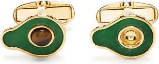 Avocado copper cufflinks