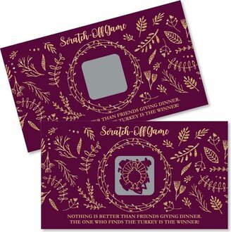 Big Dot of Happiness Elegant Thankful for Friends - Friendsgiving Thanksgiving Party Game Scratch Off Cards - 22 Count